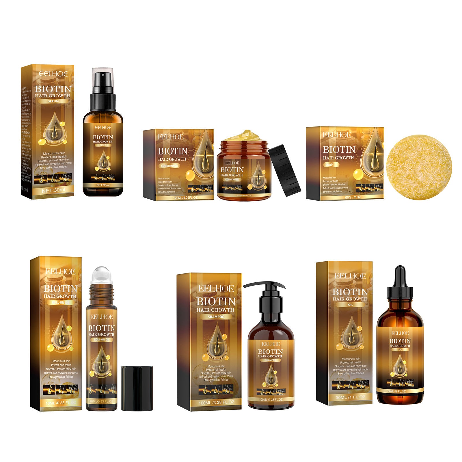 Shampoo Purificante Biotina EELHOE - Capelli Densi e Voluminosi