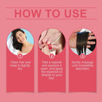 How to use hair essential oil capsules step-by-step illustrated guide with photos.